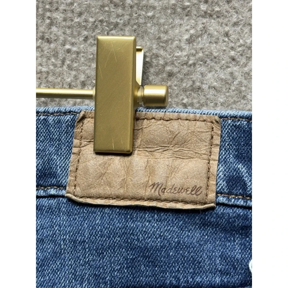Madewell The Perfect Vintage Jeans Size 31 High‎ Rise HR HW Raw Hem Blue Denim